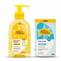 Kit Cimed João e Maria Bebê Glicerina: Sabonete Líquido 200ml e Sabonete Em Barra Karité 75g Kit Cimed João e Maria Bebê Glicerina: Sabonete Líquido 200ml e Sabonete Em Barra Karité 75g
