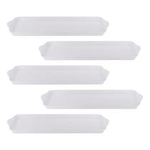 Kit Cinco Bandeja Retangular de Melamina 38 x 16 x 2,6 cm WECK