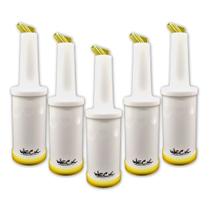 Kit Cinco Garrafas Store'n Pour 1 Litro Amarela Weck Kit Cinco Garrafas Store'n Pour 1 Litro Amarela Weck