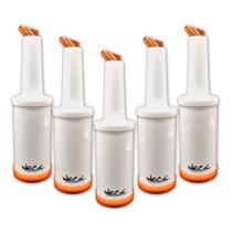 Kit Cinco Garrafas Store'n Pour 1 Litro Laranja Weck