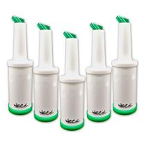 Kit Cinco Garrafas Store'n Pour 1 Litro Verde Weck