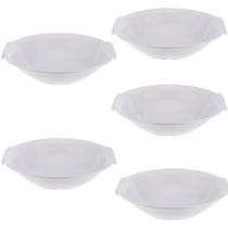 Kit Cinco Saladeira Redonda de Melamina c/ alça ø 30 x 6,8 cm WECK