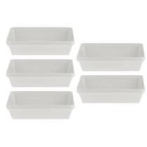 Kit Cinco Travessas de Melamina Retangular Funda 22,6 x 14,5 x 5,7cm WECK Kit Cinco Travessas de Melamina Retangular Funda 22,6 x 14,5 x 5,7cm WECK