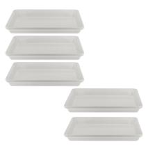 Kit Cinco Travessas de Melamina Retangular Funda 40 x 27,5 x 5cm WECK