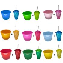 Kit Cinema 15 Balde 1,5l Pipoca + 15 Twister Colorido 500ml