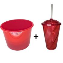 Kit Cinema 15 Balde 1,5l Pipoca + 15 Twister Colorido 500ml