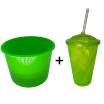 Kit Cinema 15 Balde 1,5l Pipoca + 15 Twister Colorido 500ml