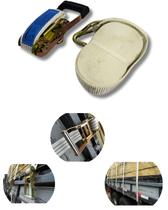 Kit Cinta Catraca Amarracao 5T Branca Gancho J 50mm X 9mt