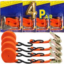 Kit Cinta Catraca Amarração Náutica 4,5 Metros 800kg Cada Para Barco,Jet Ski, Bike, Moto 25mm Kit Cinta Catraca Amarração Náutica 4,5 Metros 800kg Cada Para Barco,Jet Ski, Bike, Moto 25mm