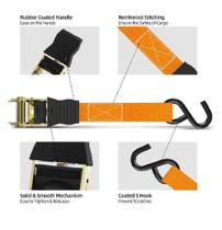 Kit Cinta + Catraca E Gancho Para Amarração De Carga 4,5m Carro, bicicleta barco