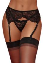 Kit Cinta Liga + Calcinha + Meia 7/8 para Lingerie Sensual