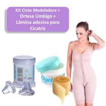 Kit Cinta Modeladora +Ortese Umbigo +Lâmina P/ Cicatriz 30x3