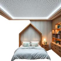 Kit Cintilante 250 Fibra Ótica Branco Luminária