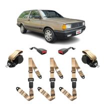 Kit Cinto Bege Gol Quadrado Parati Abdominal 3 Pontos Haste