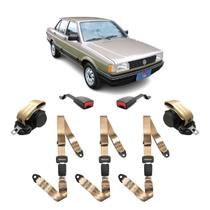 Kit Cinto Bege Gol Quadrado Voyage Abdominal 3 Pontos Haste Kit Cinto Bege Gol Quadrado Voyage Abdominal 3 Pontos Haste