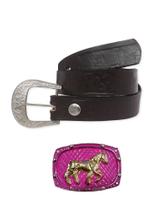 Kit Cinto Country Infantil Drc + Fivela Mangalarga Cowgilr