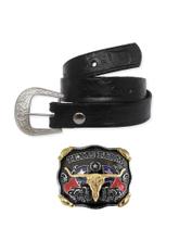 Kit Cinto Country Infantil Drc + Fivela Texas Farm Cowboy