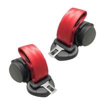 Kit Cinto De Competição 4 Pontas Preto e Vermelho Abdominal