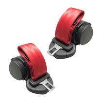 Kit Cinto De Competição 4 Pontas Preto e Vermelho Abdominal