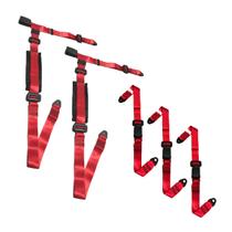 Kit Cinto De Competição 4 Pontas Vermelho Abdominal