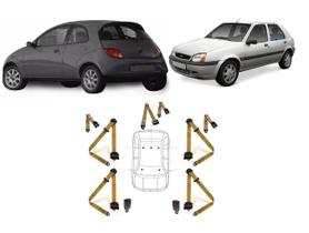 Kit cinto de segurança COMPLETO para FORD FIESTA + fechos