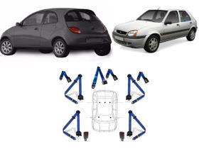 Kit cinto de segurança COMPLETO para FORD KA + fechos Kit cinto de segurança COMPLETO para FORD KA + fechos
