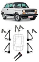 Kit cinto de segurança COMPLETO RETRÁTIL para FIAT FIAT 147 + fechos