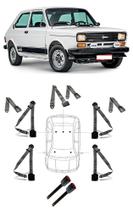 Kit cinto de segurança COMPLETO RETRÁTIL para FIAT FIAT 147 + fechos