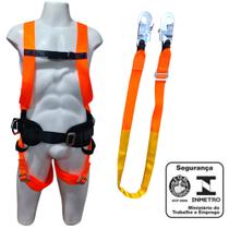 Kit Cinto de Segurança Paraquedista Abdominal com Talabarte de Posicionamento.