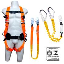 KIT Cinto de Segurança Paraquedista com Talabarte Duplo Y com ABS e Talabarte de Posicionamento.