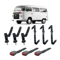 Kit Cinto De Segurança Preto Salão Kombi 2 Pontos Fêmea Kit Cinto De Segurança Preto Salão Kombi 2 Pontos Fêmea