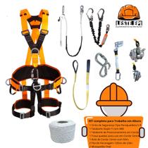 Kit Cinto De Segurança Tipo Paraquedista 5 Pontos Completo Para Trabalho Em Altura.- C.A 47386
