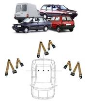 Kit cinto de segurança traseiro de 3 pontos Fiat Elba + fecho