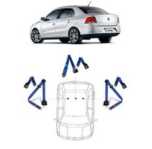 Kit cinto de segurança traseiro de 3 pontos VW Voyage + fechos