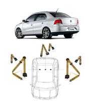Kit cinto de segurança traseiro de 3 pontos VW Voyage + fechos