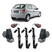 Kit Cinto Preto Celta 2 Portas Abdominal 3 Pontos Haste