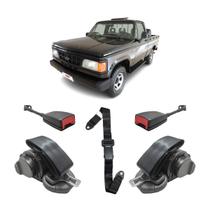 Kit Cinto Preto Chevrolet D20 3 Pontos Abdominal Haste Ld Le