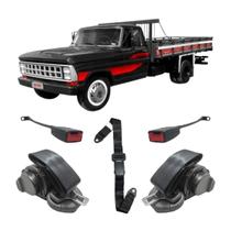 Kit Cinto Preto Ford F4000 Abdominal 3 Pontos Haste Ld Le