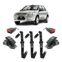 Kit Cinto Preto Gm Prisma Abdominal 3 Pontos Hastes Ld Le