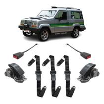 Kit Cinto Preto Gurgel Caracas 3 Pontos Abdominal Hastes