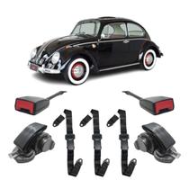 Kit Cinto Retrátil Preto Volks Fusca 3 Ponto Abdominal Haste Kit Cinto Retrátil Preto Volks Fusca 3 Ponto Abdominal Haste