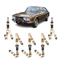 Kit Cinto Segurança Estático Bege Fusca Tl 3 Ponto Abdominal Kit Cinto Segurança Estático Bege Fusca Tl 3 Ponto Abdominal