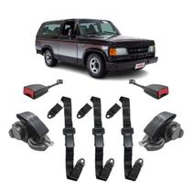 Kit Cinto Segurança Preto Bonanza 3 Pontos Abdominal Hastes