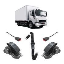 Kit Cinto Segurança Preto Caminhões Abdominal Hastes 3 Ponto