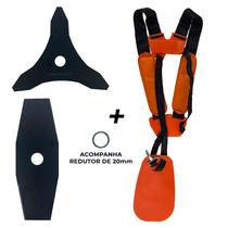 Kit Cinto Sustentação Duplo Almofadado + Lâmina Faca 3 Pontas + Lâmina Faca 2 Pontas 1 Polegada (25,4mm) com Redutor para 20mm Carbon Fak