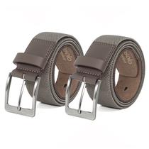 Kit Cintos Masculino Fasolo Casual Elástico Couro Legítimo