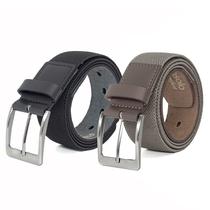 Kit Cintos Masculino Fasolo Casual Elástico Couro Legítimo