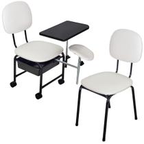Kit Cirandinha Manicure E Cadeira Para Cliente Branco Facto