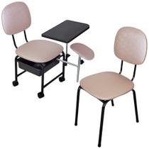 Kit Cirandinha Manicure E Cadeira Para Cliente Rosê Facto
