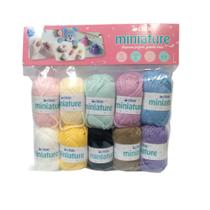 Kit Cisne Miniature 100g 100% Acrilico - 10 novelinhos de 35m Tons Pasteis